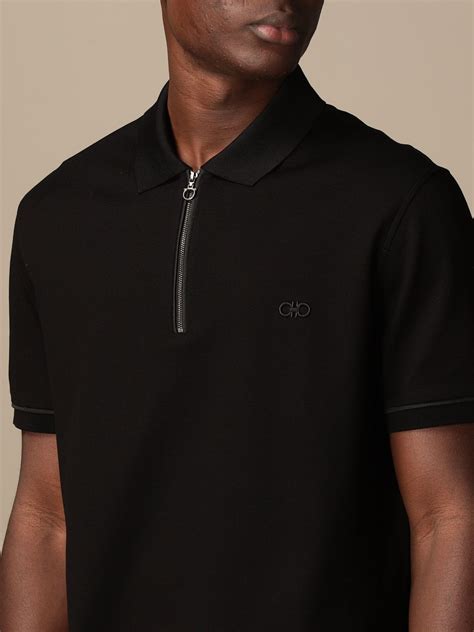 ferragamo black polo shirt.